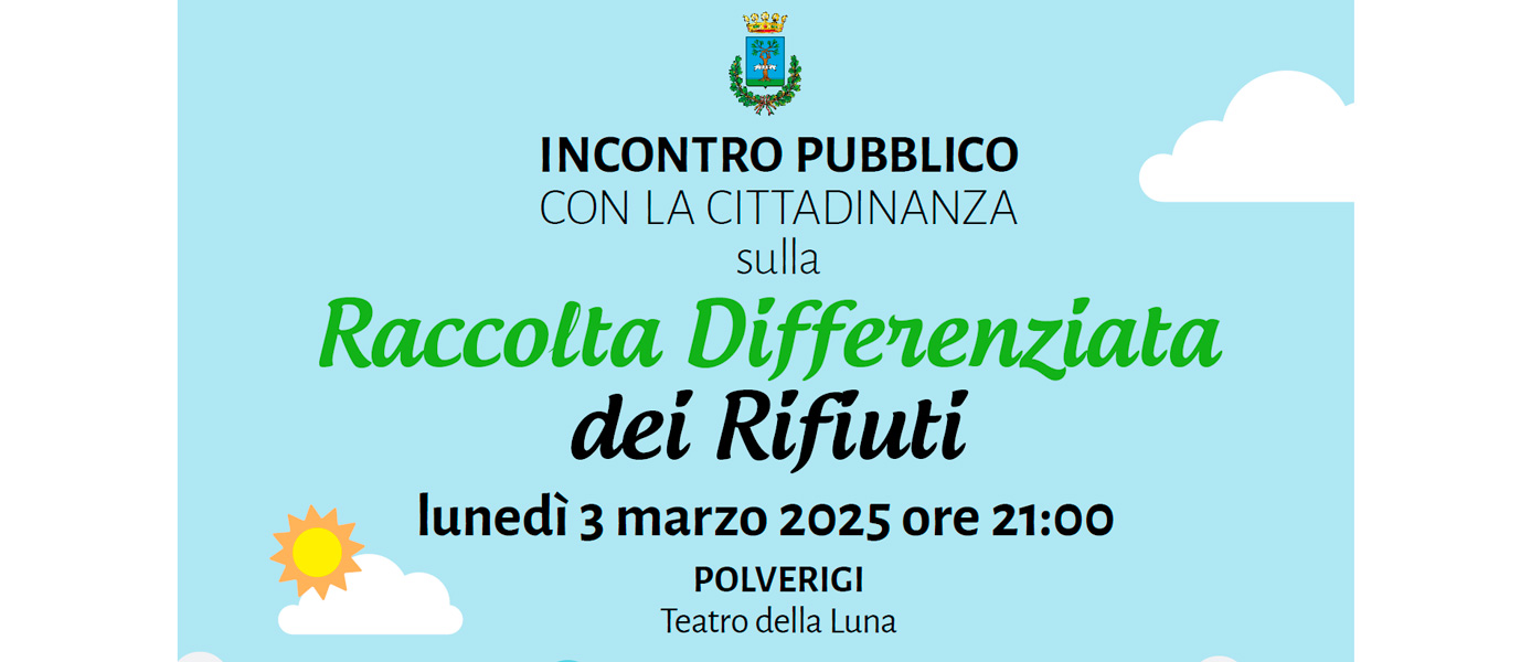 Raccolta Porta a Porta - assemblea pubblica - distribuzione materiali